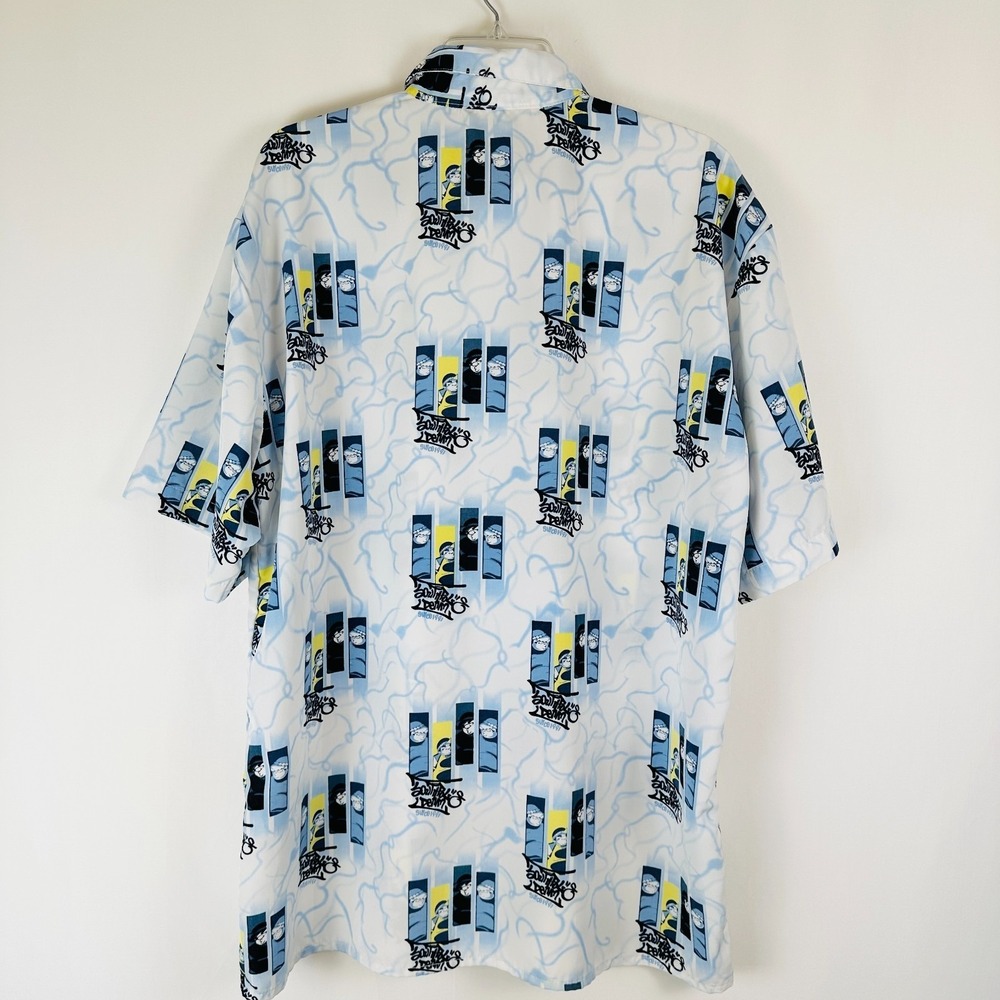 South Pole Denim Shirt Mens 2XL Button Up Skater Thug Graphic No Tags Streetwear - Picture 2 of 8